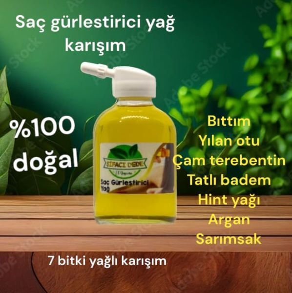 Saç gürleştirici yağ karışım